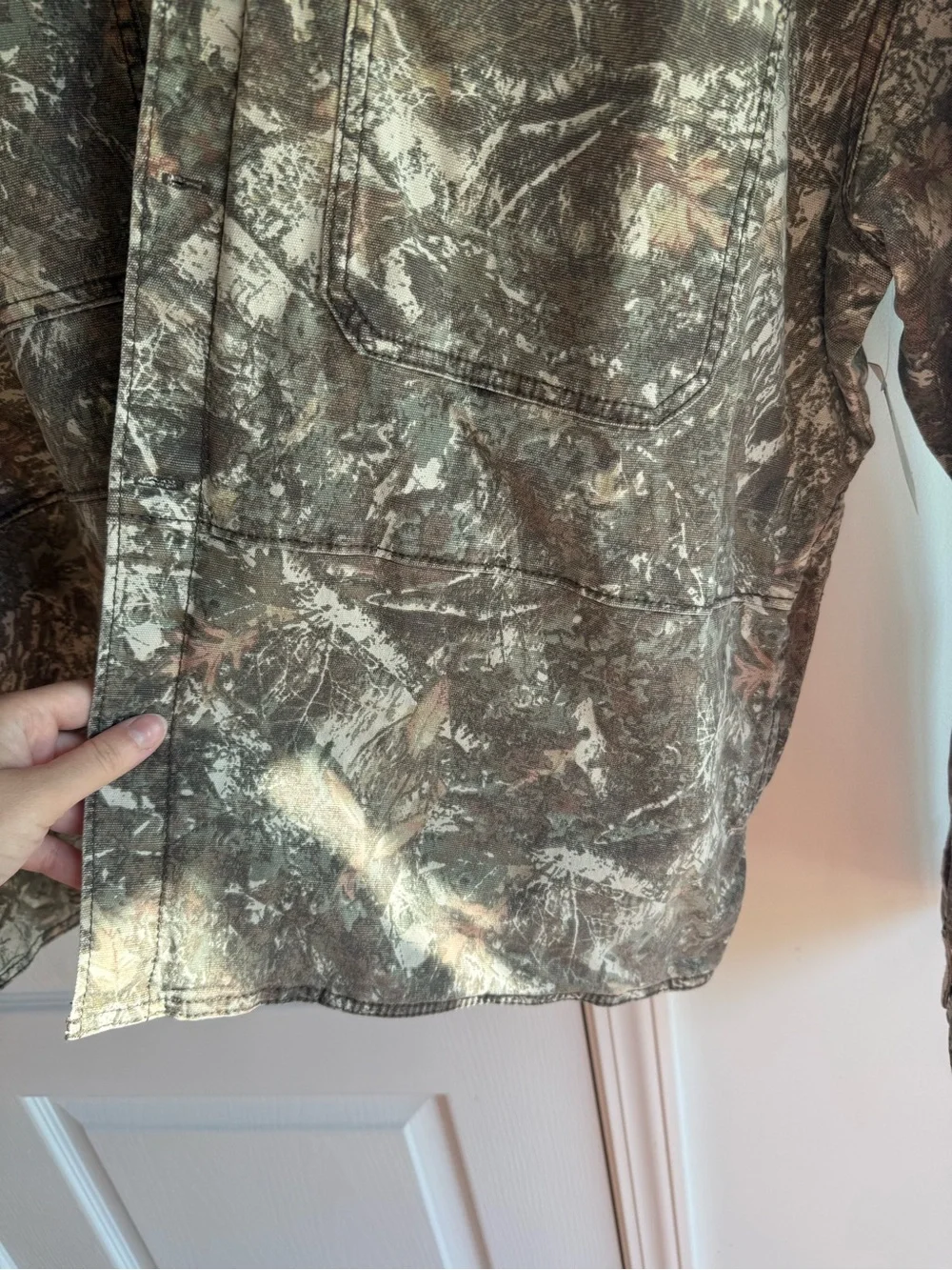 Arizona NWT men’s canvas Brown and Tan Camo Jacket size XXL